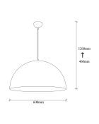 Suspension Sivani noir/doré - 60x126 cm