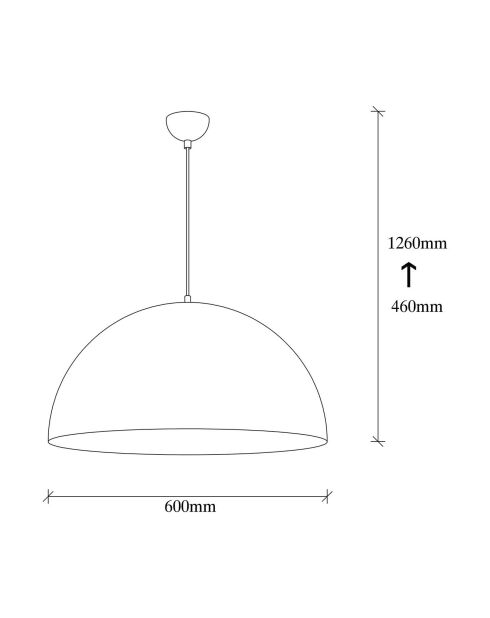 Suspension Sivani noir/doré - 60x126 cm