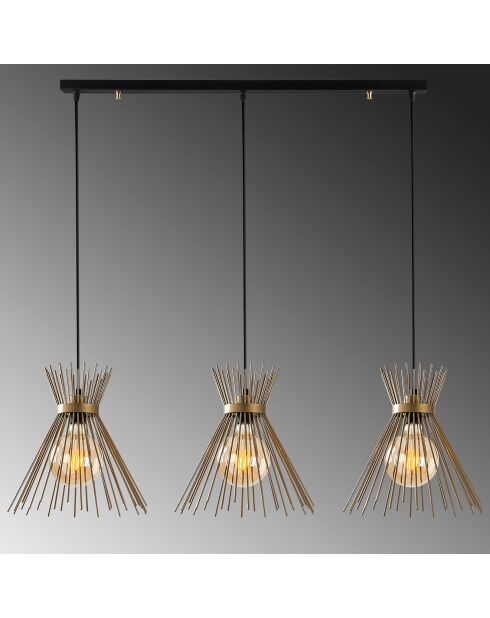 Kirpi zwarte hanglamp - 104x34x129 cm