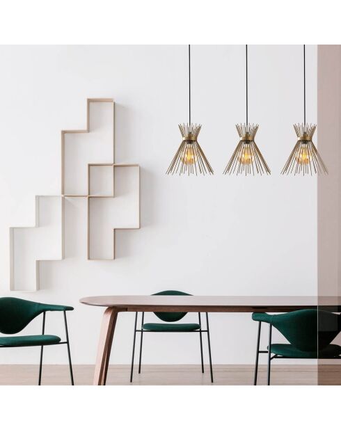 Kirpi zwarte hanglamp - 104x34x129 cm
