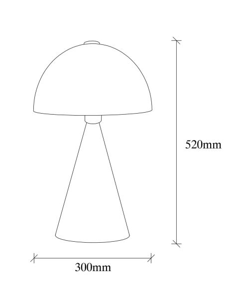 Lampe de table Dodo noire - 30x30x52 cm