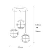 Suspension Tellini noire - 40x113 cm