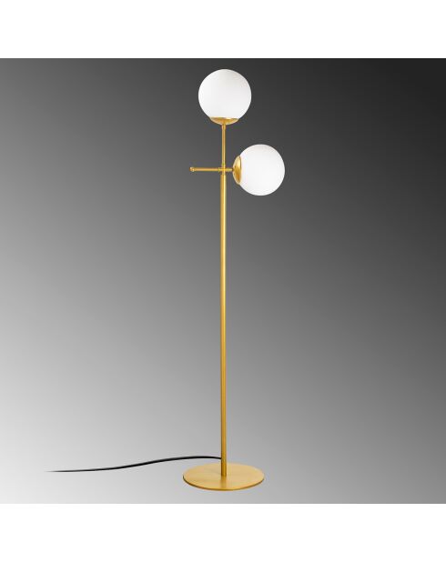 Lámpara de pie dorada Mudoni - 34x15x174 cm