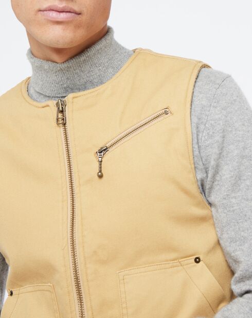 Blouson Jax doublure fausse peau de mouton beige