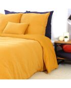 Parure housse de couette 100% Gaze de Coton jaune