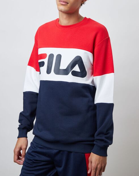 Blauw/wit/rood recht sweatshirt