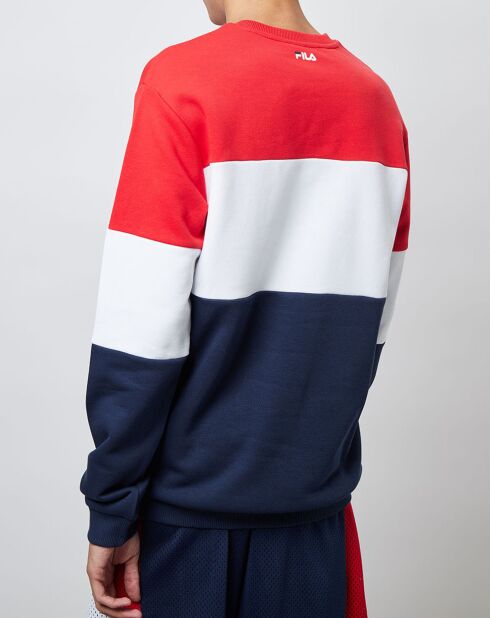 Blauw/wit/rood recht sweatshirt