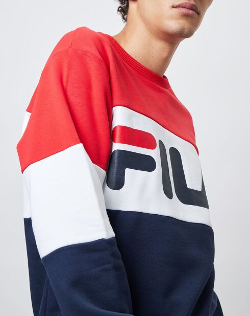 Blauw/wit/rood recht sweatshirt