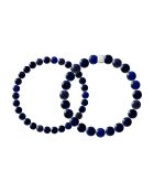 2 braccialetti per la protezione degli occhi di falco in argento e blu