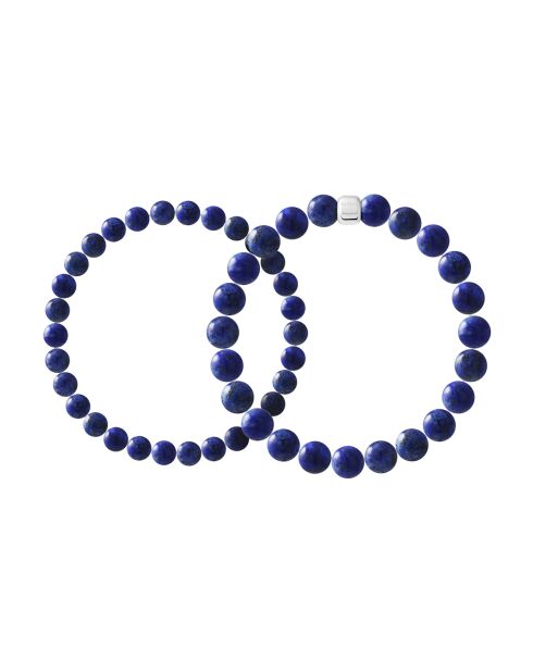2 Kontrollarmbänder mit Lapislazuli in Silber und Blau