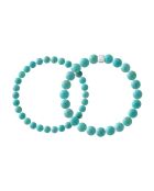 2 Plenitude-Armbänder in Silber und Türkis