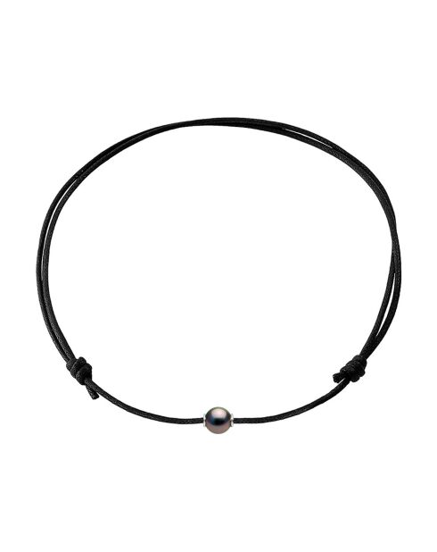 Collier Lien en Perle de Tahiti noire