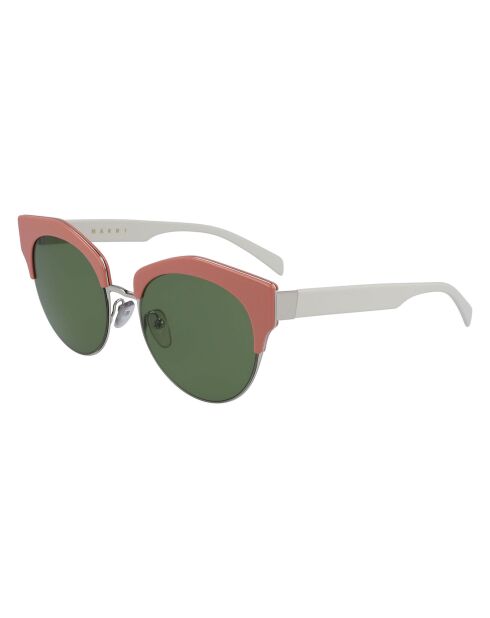 Damen-Sonnenbrille in Rosa/Weiß