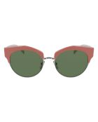 Damen-Sonnenbrille in Rosa/Weiß