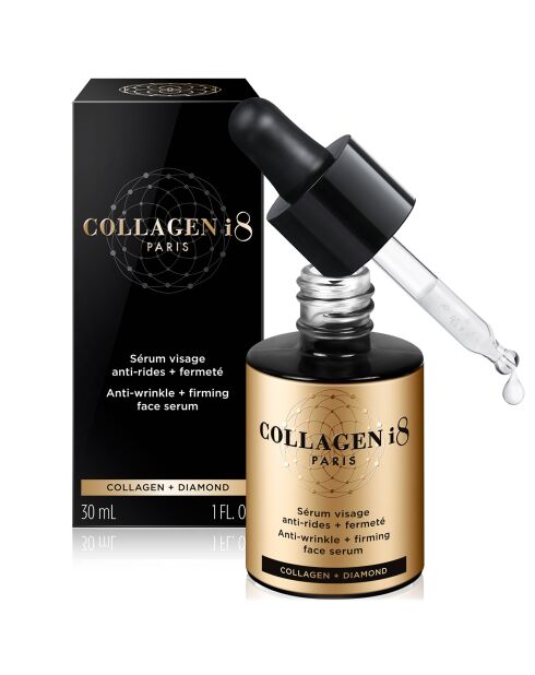 Sérum visage anti-rides + fermeté au collagène et diamant - 30 ml