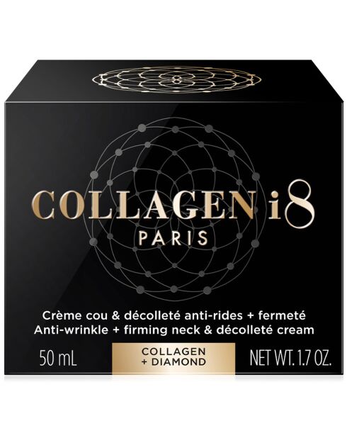 Crema antirughe + rassodante collo e décolleté con collagene e diamante - 50 ml