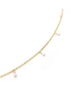 Halskette Diana, vergoldet, mit Süßwasserperlen