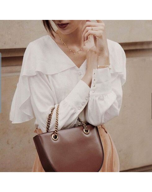 Halskette Diana, vergoldet, mit Süßwasserperlen