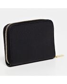 Cartera Mini Gali de piel negra - 12x10 cm