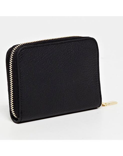 Cartera Mini Gali de piel negra - 12x10 cm