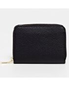 Cartera Mini Gali de piel negra - 12x10 cm