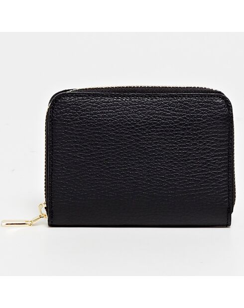 Cartera Mini Gali de piel negra - 12x10 cm