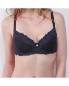 Soutien-Gorge Amber noir/bleu