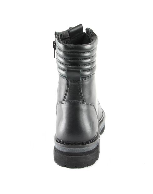 Schwarze Lederstiefel Polette