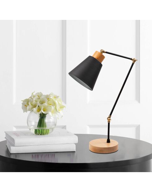 Lampe de table Manavgat  noire - D.14x52 cm