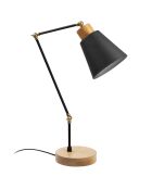 Lampe de table Manavgat  noire - D.14x52 cm