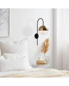 Applique murale Bastos  noir vintage - 20x31x57 cm