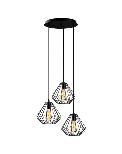 Lustre Diamond  noir - D.43x117 cm