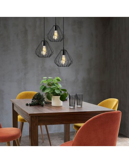 Lustre Diamond  noir - D.43x117 cm