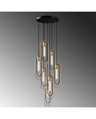 Suspension Cerco  noir/doré - D.48x132 cm