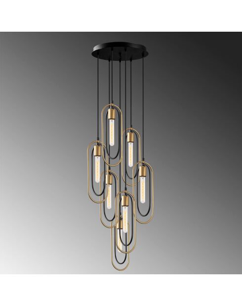 Suspension Cerco  noir/doré - D.48x132 cm