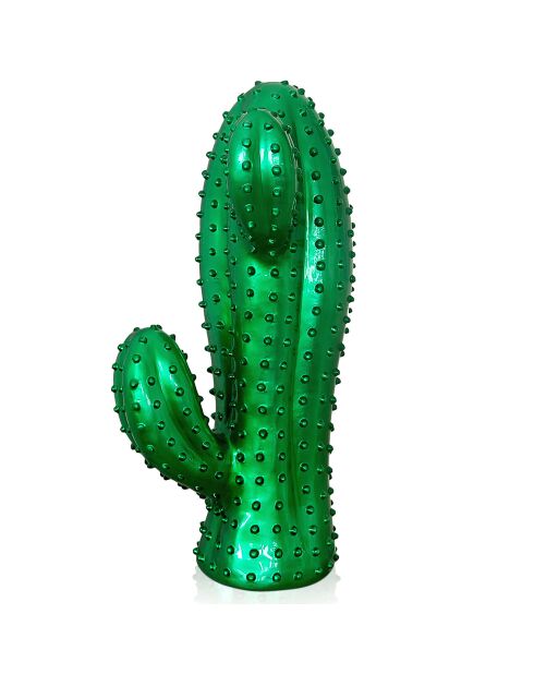 Sculpture en résine cactus moyen verre - 54x35x26 cm