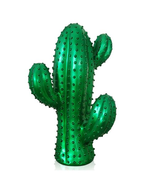 Sculpture en résine cactus moyen verre - 54x35x26 cm