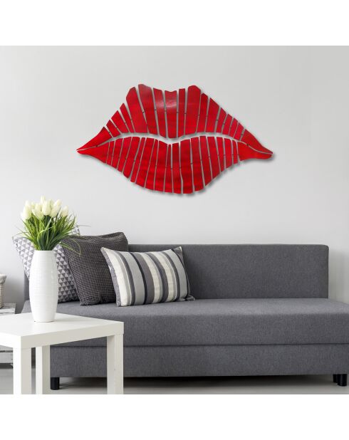 Sculpture murale lèvres rouge - 53x99 cm