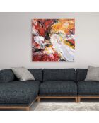 Tableau abstrait multicolore - 100x100 cm