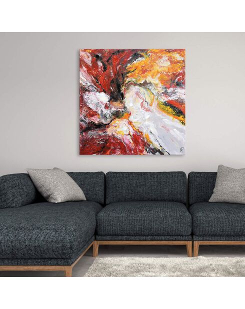 Tableau abstrait multicolore - 100x100 cm