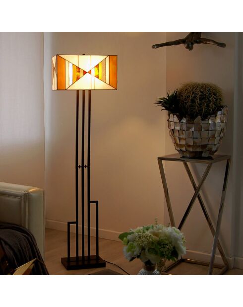 Lampe style Tiffany multicolore - 160x44x26 cm