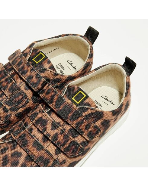 Sneakers City Geo marron/noir