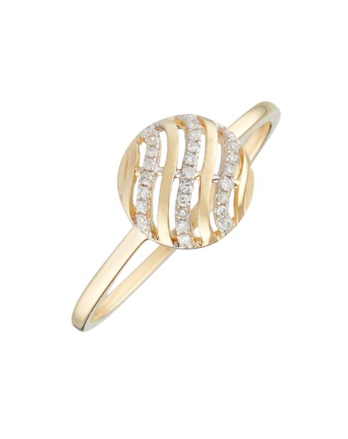 Bague Waves Diamant 0.07 ct Or jaune