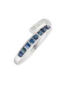 Bague Lanis Diamant 0.044 ct & Saphir 0.8 ct Or blanc
