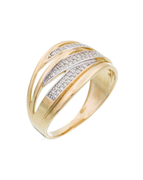 Zhongli diamantring 0,231 kt geelgoud