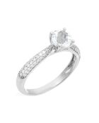 Bague Tawo Diamant 0.327 ct & Topaze blanche 1.43 ct or blanc