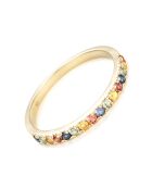 Bague Multicolore Saphir 0.32 ct or jaune