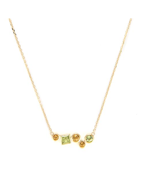 Collier Colorama Citrine & Péridot 0.794 ct Or Jaune