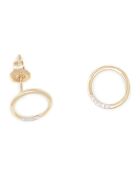 Boucles d'oreilles cercle Diamant 0.04 ct or jaune