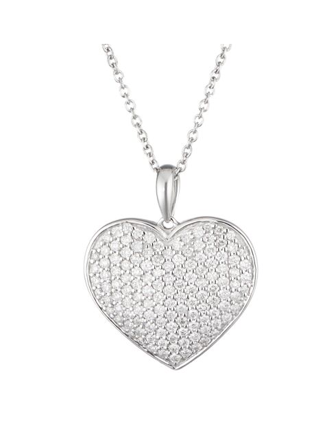 Precious Heart Diamond 0.84 ct witgouden hanger